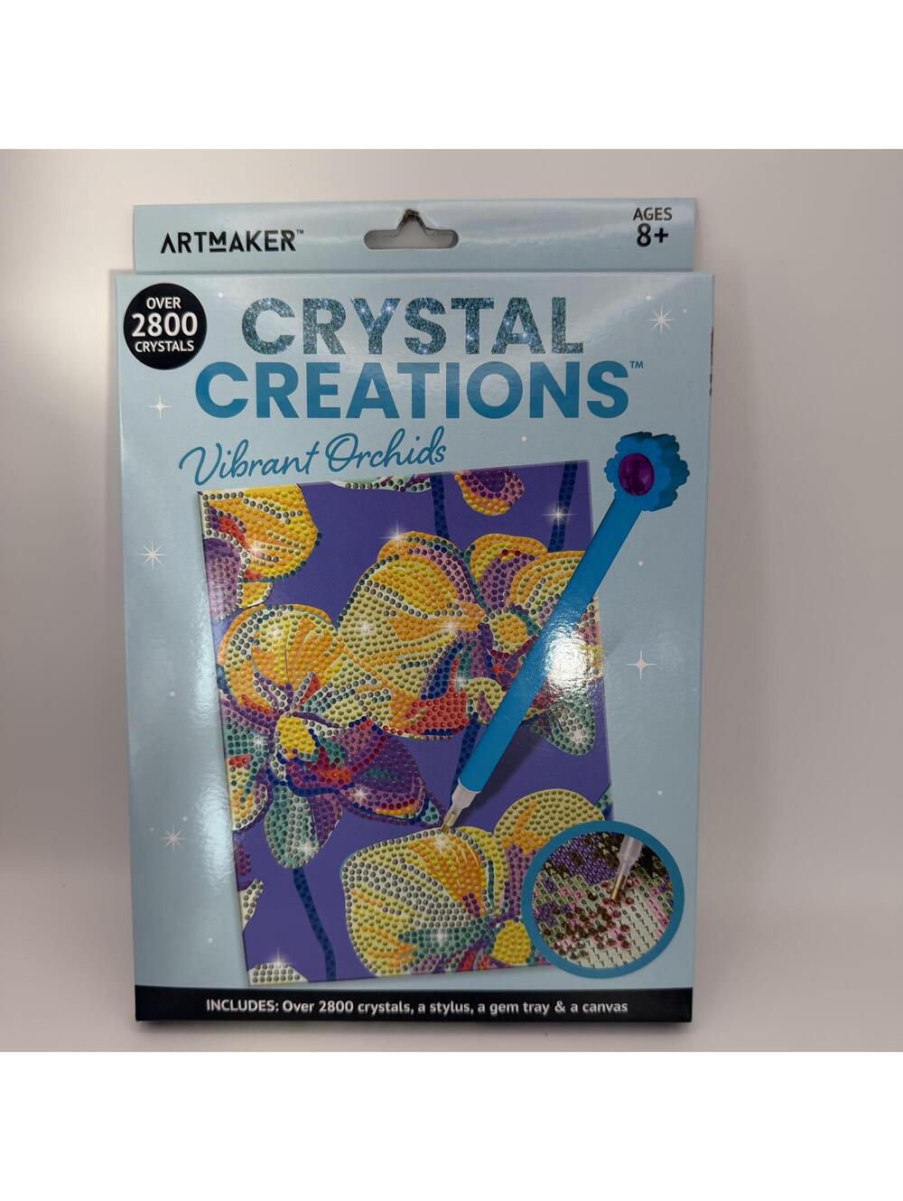 ArtMaker Crystal Creations Brilliant Orchid Diamond Painting Kit Over 2800 Gems